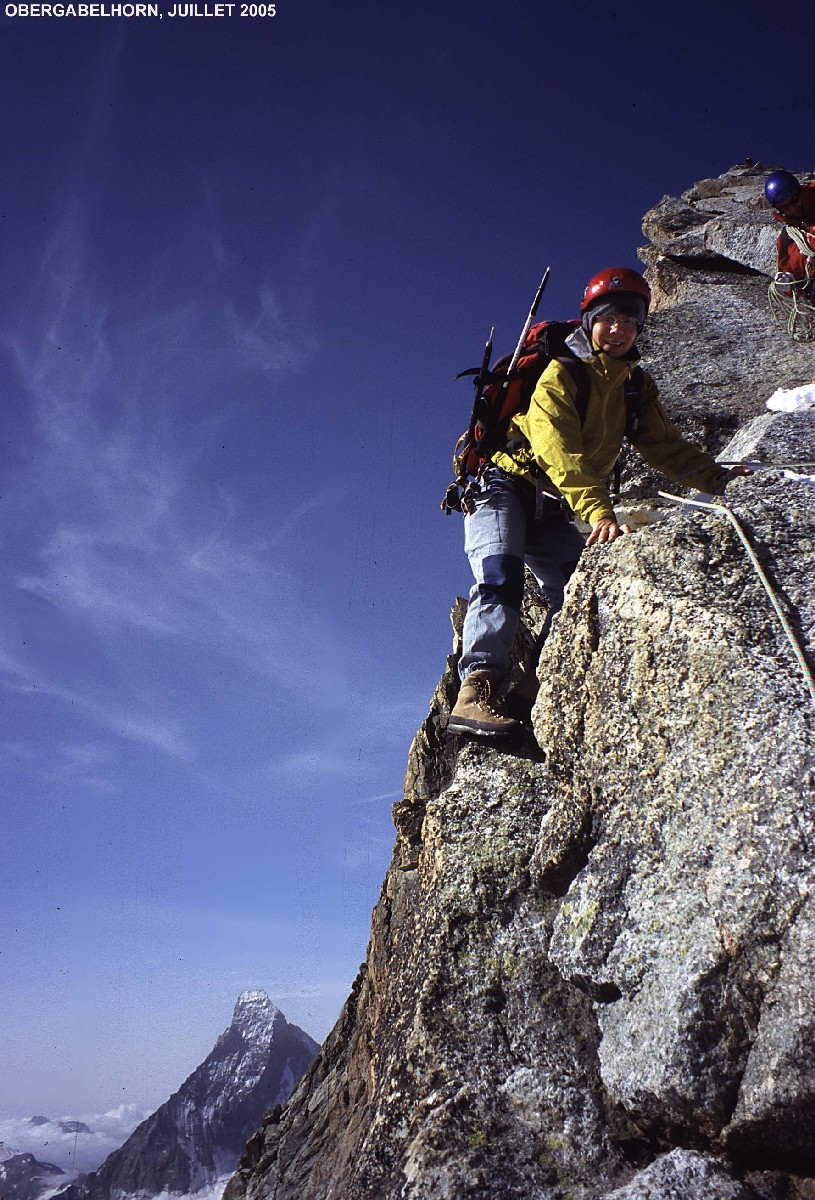 Descente de l'Obergabelhorn vers la Wellenkuppe