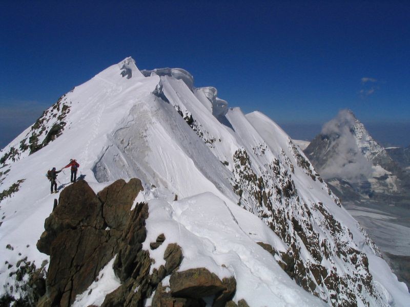 Le Breithorn central et ses fameuses corniches