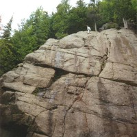 Centre du massif Chico à Val-David (nord de Montréal, Québec, Canada).
