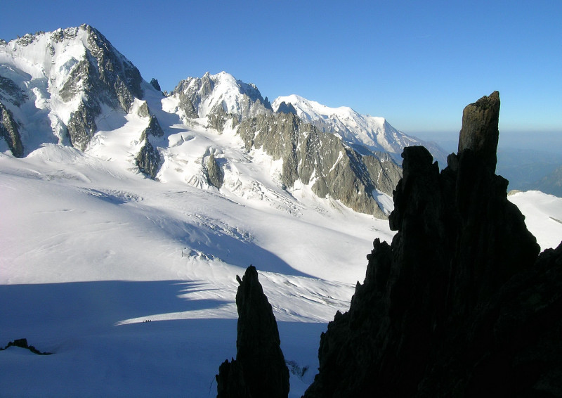 Vue sur le Mont Blanc depuis l'arête de la Table
