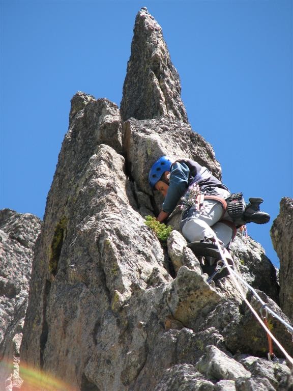 Au crux de la longueur.