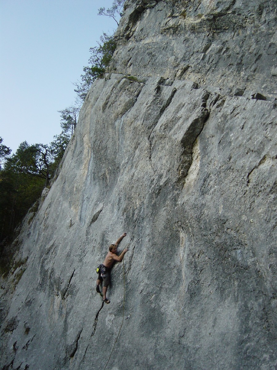 Hans-Christian dans "Caprice des Dieux" au secteur "Vachkiri" à Plagne, Suisse.