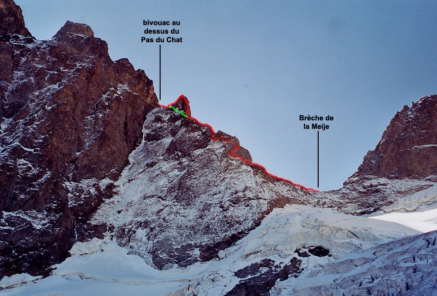 L'arête W des vires du Glacier Carré