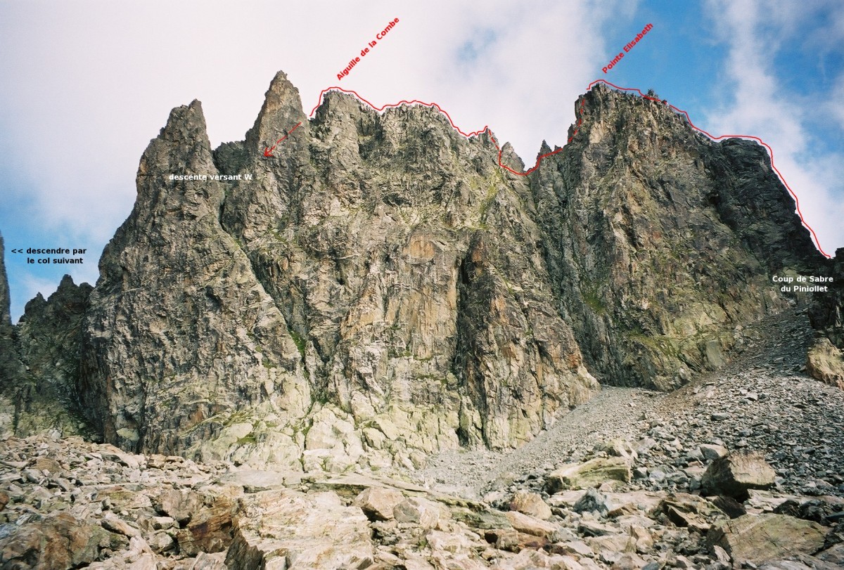 Traversée pointe Elisabeth >> aiguille de la Combe