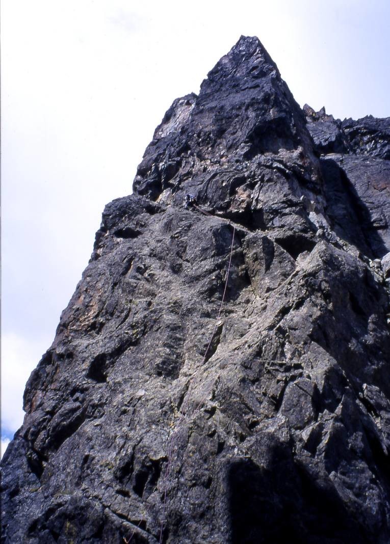Aiguille de la Combe : 1ère longueur