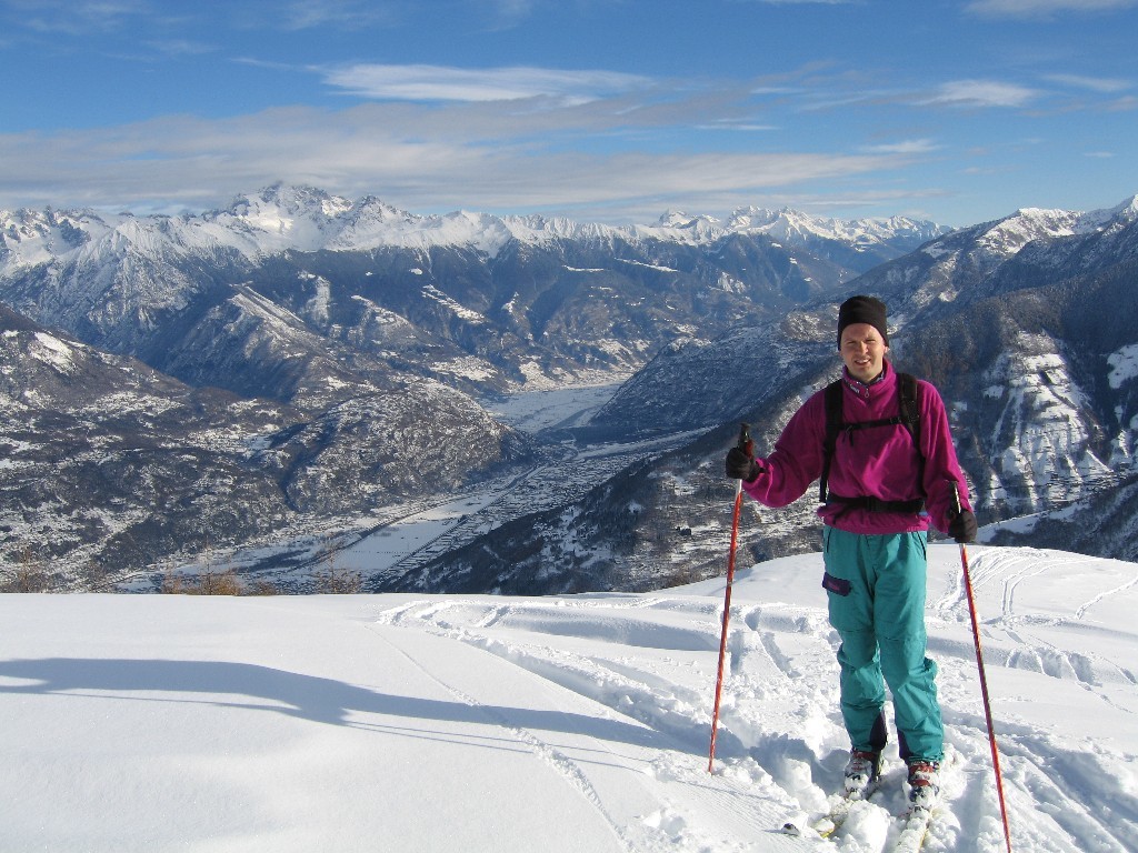 Alessio,con la media Valtellina e il Disgrazia sullo sfondo