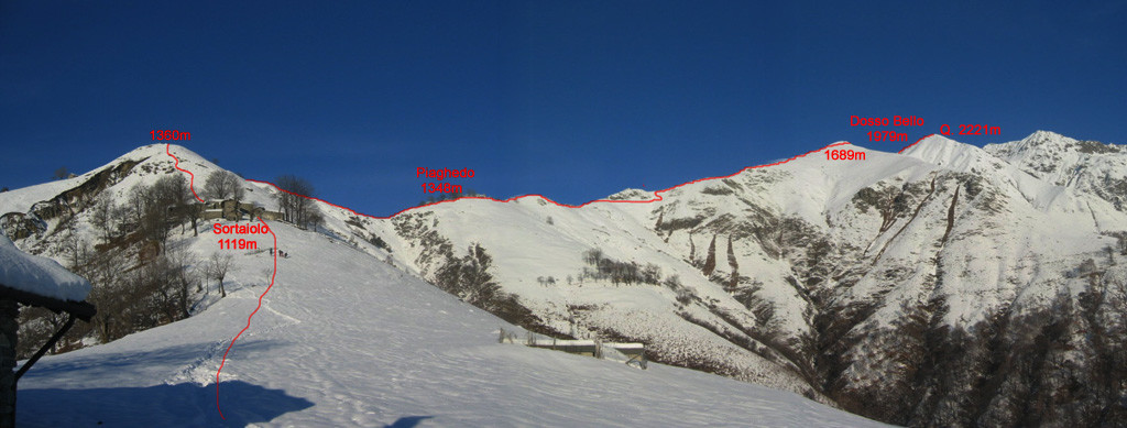 Dosso Bello, salita