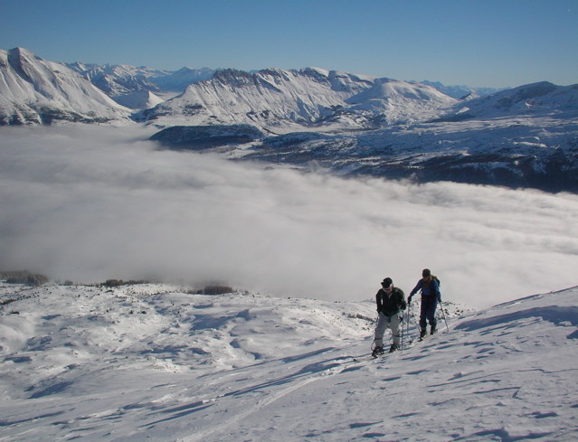 Dans la montée au rocher rond