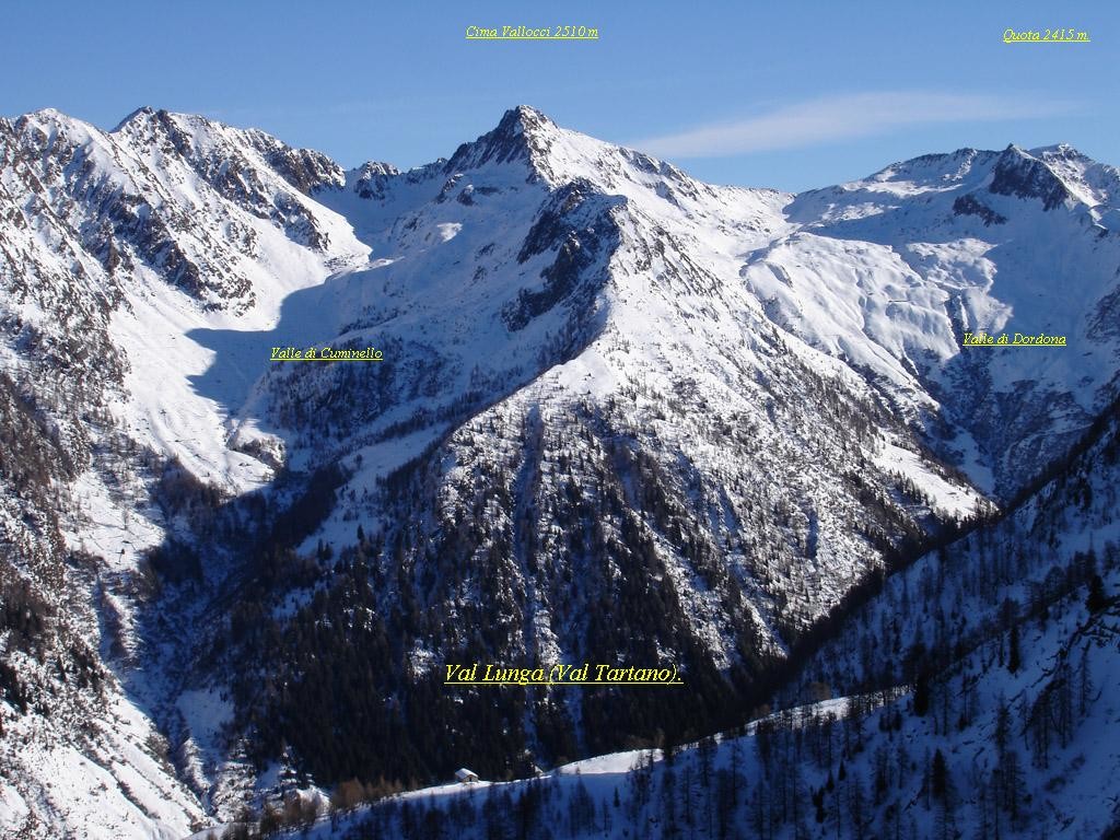 La Cima Vallocci 2510 m, salendo al Dosso Tacher 2093 m