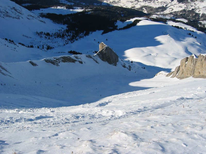 Combe du Charvin, vue de l'arrête