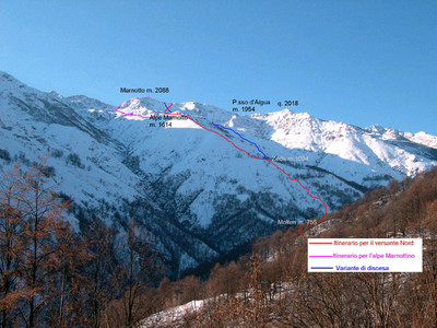 Schizzo di salita al Marnotto Schizzo di salita al Marnotto