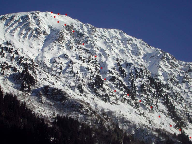 Grand Charnier d'Allevard, versante e canale ovest