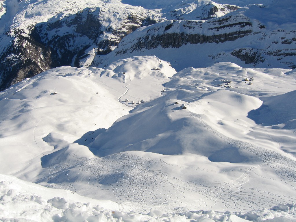 La piana di Huttenboden dalla cima