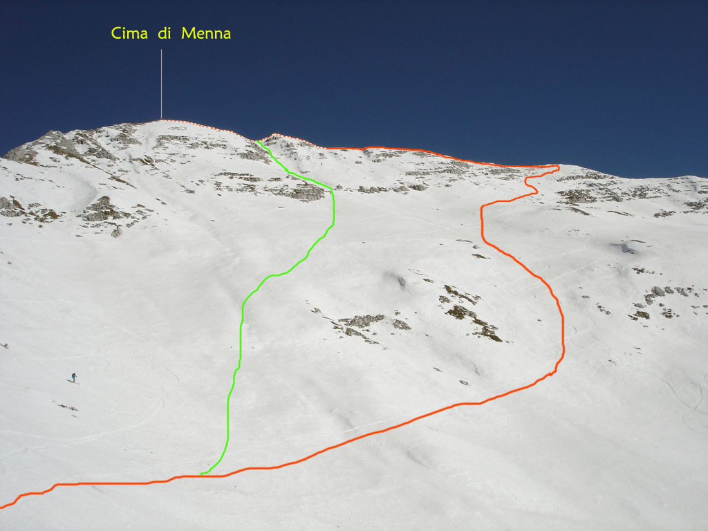 tratto finale alla Cima di Menna