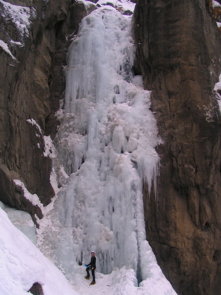 Primer largo de la Cascade de Le Pesseux