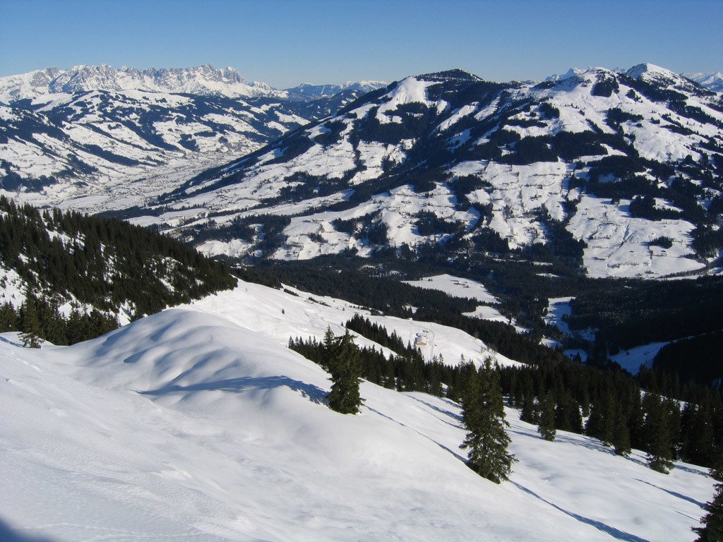 Wilder Kaiser depuis la crête du Lodron