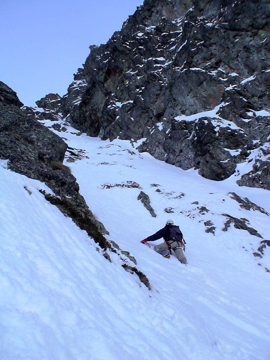 Dans le couloir/goulotte de la pointe de l'Armet