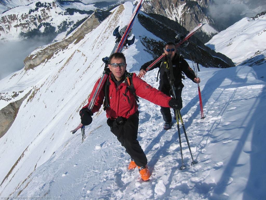 sur l'arête du Mont Charvin