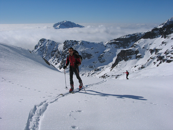Monte Corte: poco sotto il pendio finale