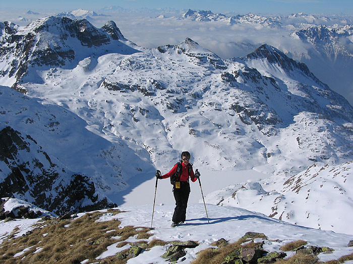 Monte Corte: ultimi passi sulla facile cresta Ovest