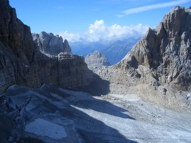 Vue sur le glacier des Camosci
