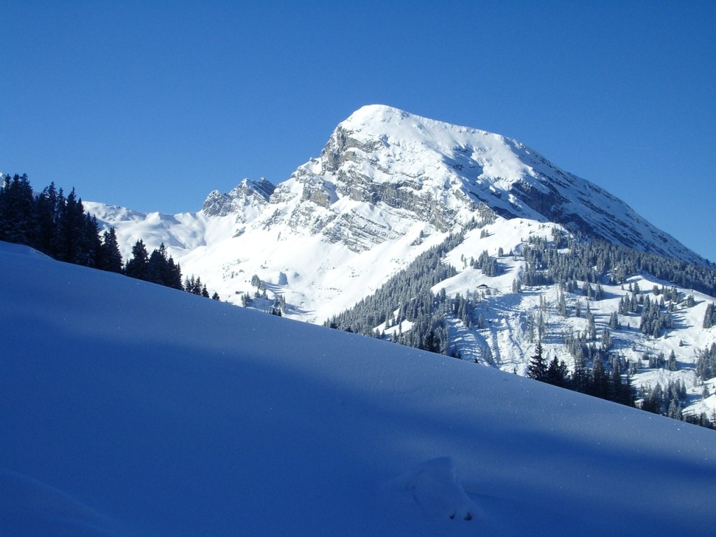 Wirierhorn vu depuis le bas du Hohniesen