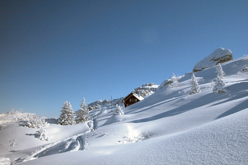 Lindernenhütte arrivando dalla funivia
