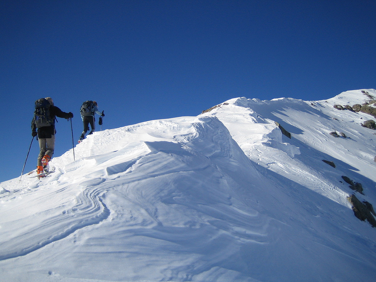 Sur la crête SE de la Pointe du Mont du Fût