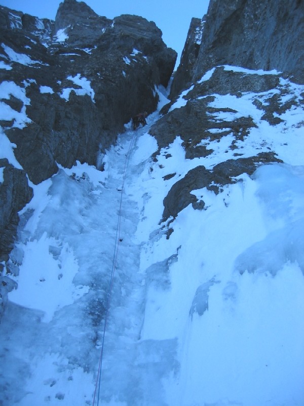 Goulotte dans les Alpes