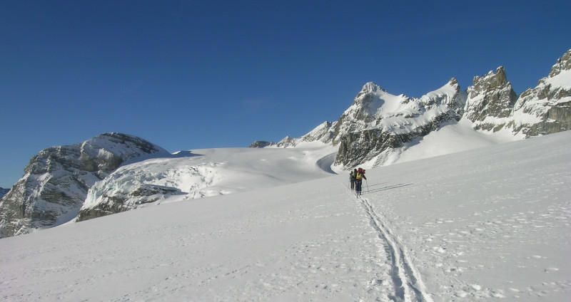Sur le glacier du Clariden