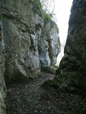 Roches Enchantées-Excideuil. Ouest de la falaise, sortie de la brêche. Roches Enchantées-Excideuil. Ouest de la falaise, sortie de la brêche.