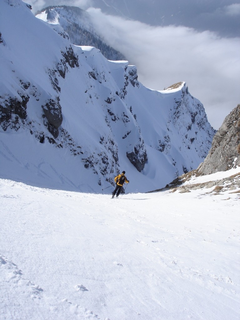 Au départ du couloir NW du Pic de la Corne