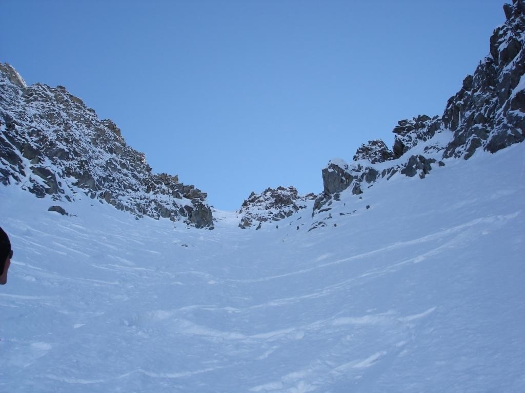 Couloir N d'Arpette vu du bas