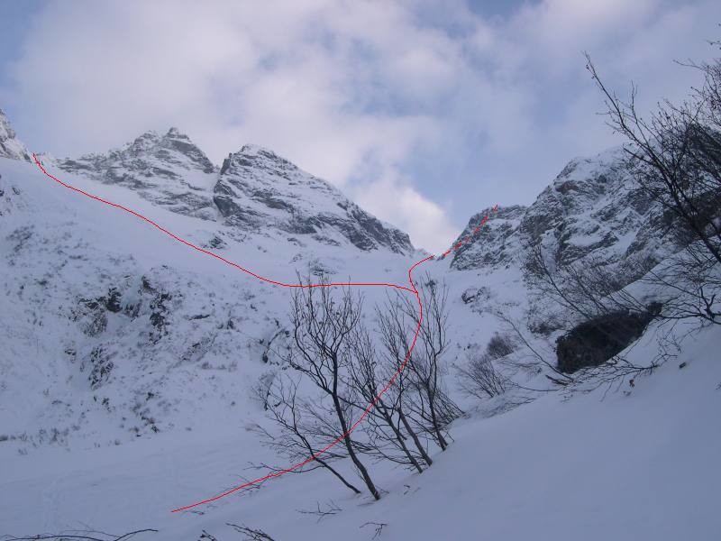 Tête Virante, versant Nord du col du Sellar