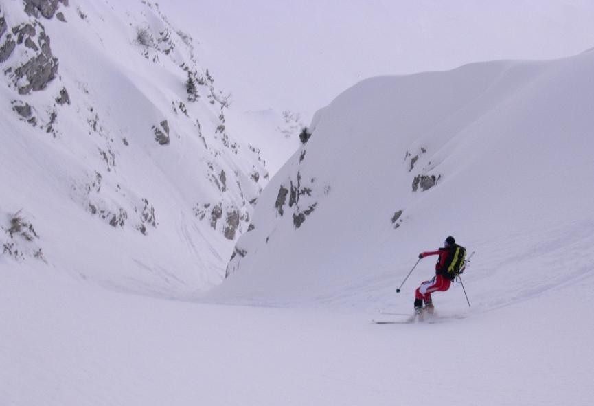 Couloir du Serpent, c'est parti
