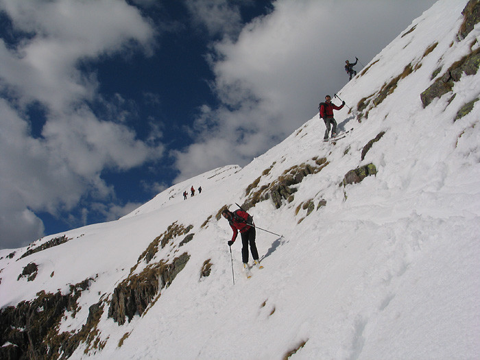Discesa dal Pizzo Salina