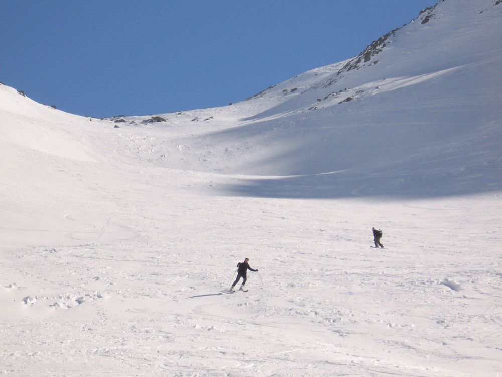 In discesa sotto la Fellenluecke