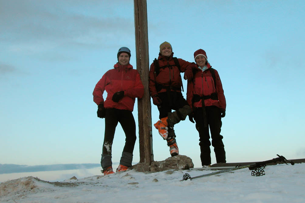 Françoise, Sam et Pierre au Sommet du Grammont