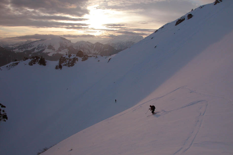 Descente combe NE du Grammont