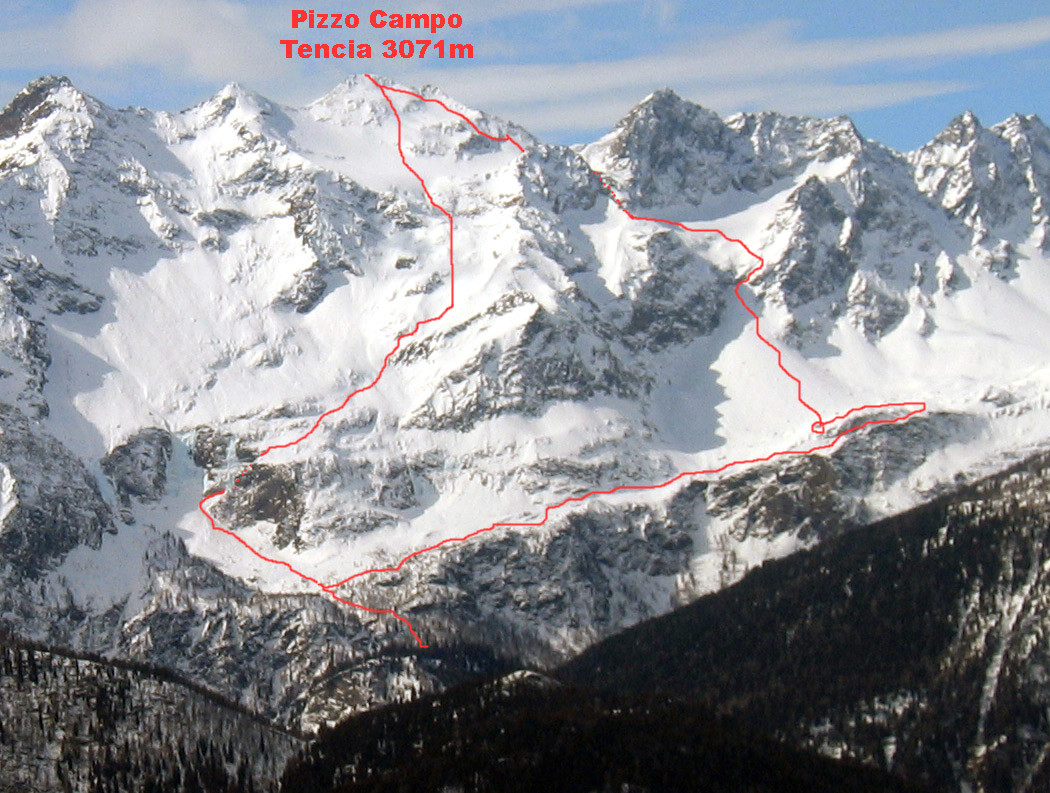 Itinerari al Pizzo Campo Tencia