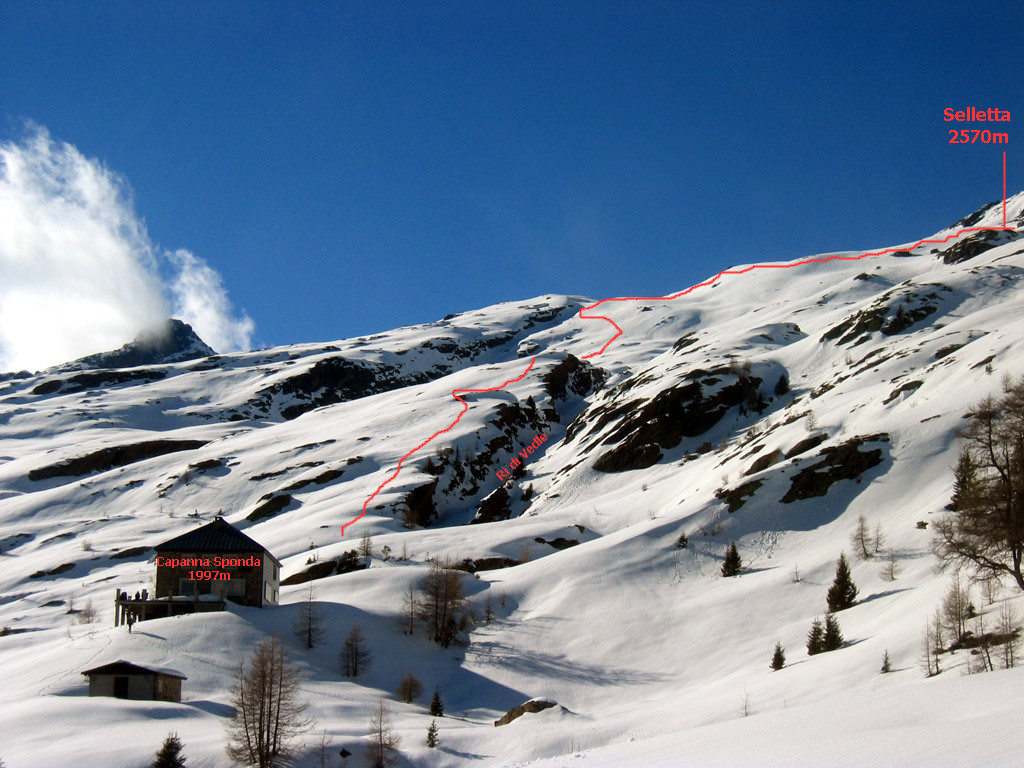 Salita itinerario B al Pizzo Forno