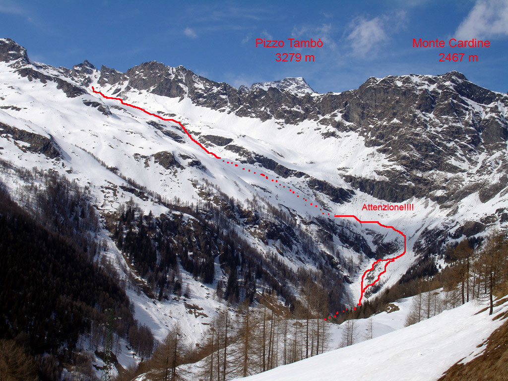 Discesa dalla Valle Schisarolo.