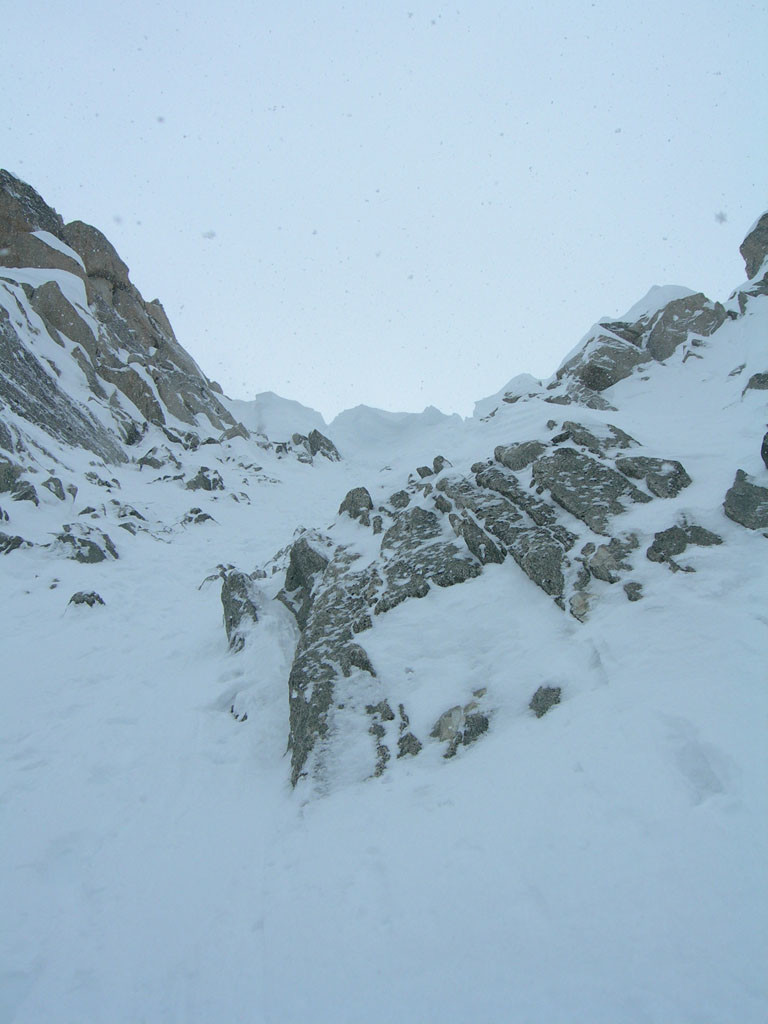 Rappel du col du Tacul - versant SO