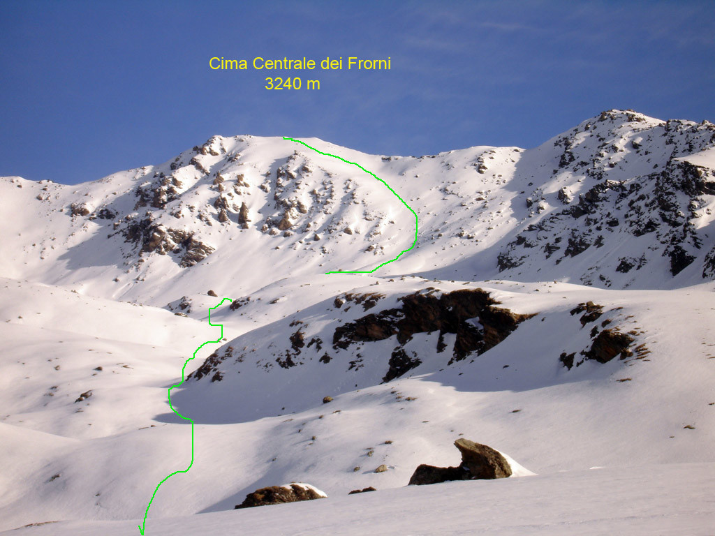 La Cima Centrale dei Forni da Sud (Val Pisella)