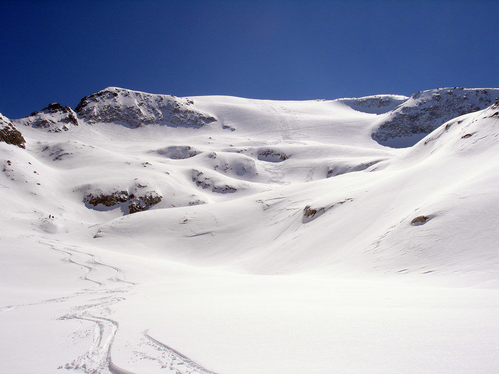 La Cima Calotta 3211 m, versante Nord.