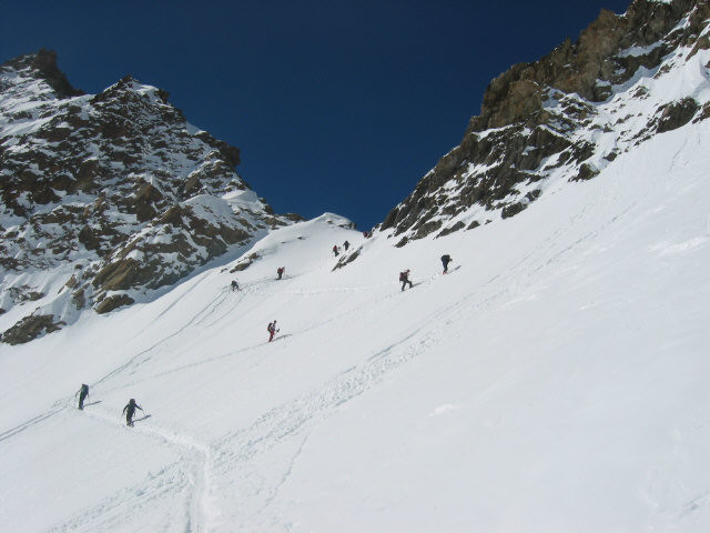 Ultimi metri verso il colletto dello Stucklistock