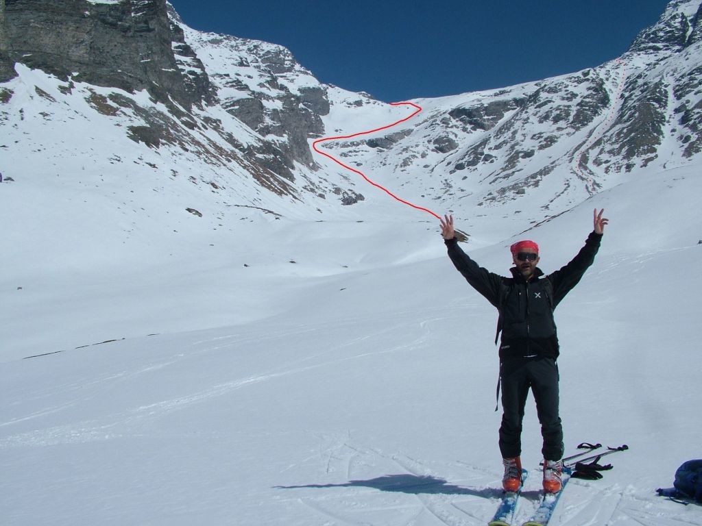 Itinerario di discesa dall'Homattupass