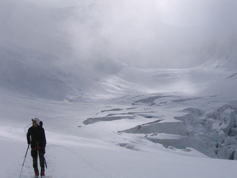Le plateau entre le camp 1 (~4500m) et le camp 2 (~5300m)