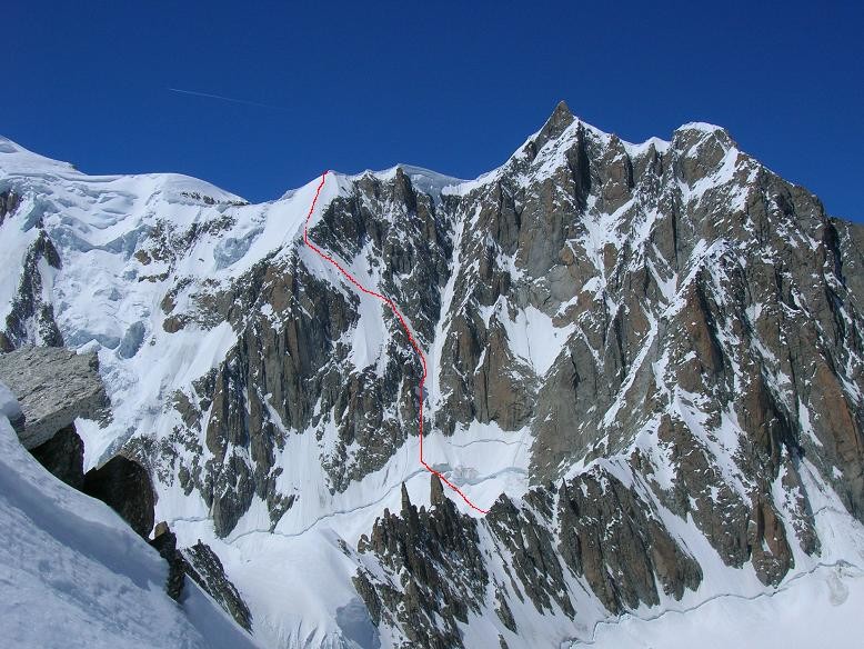 Le Maudit vu depuis le Gervasutti de Tour Ronde