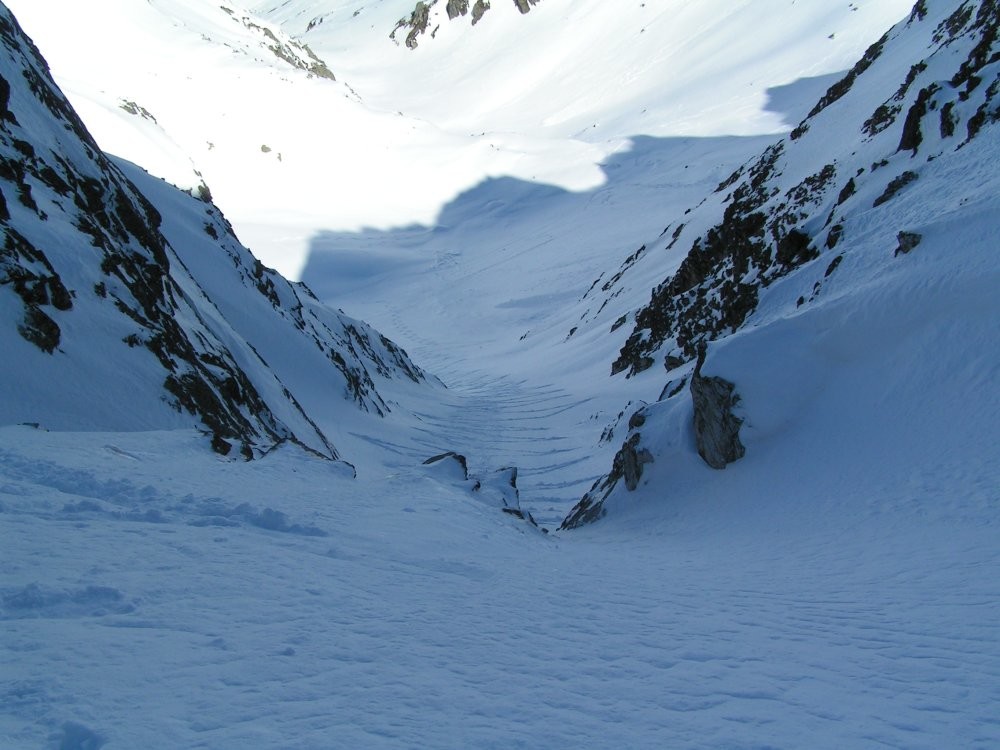 Brèche de la Marmottane, couloir nw, branche de droite